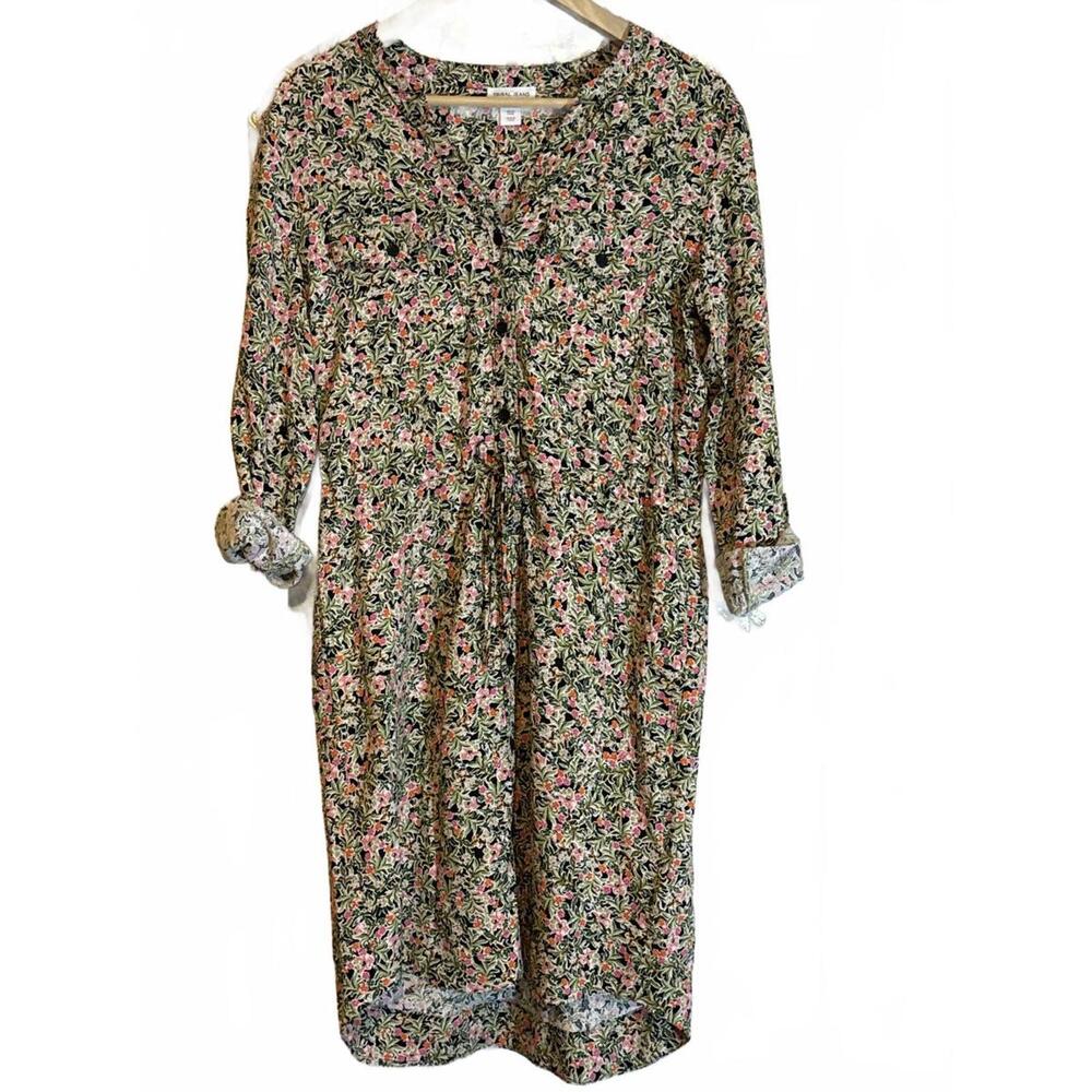 Tribal Jeans Floral Print Button-Down Dress XS